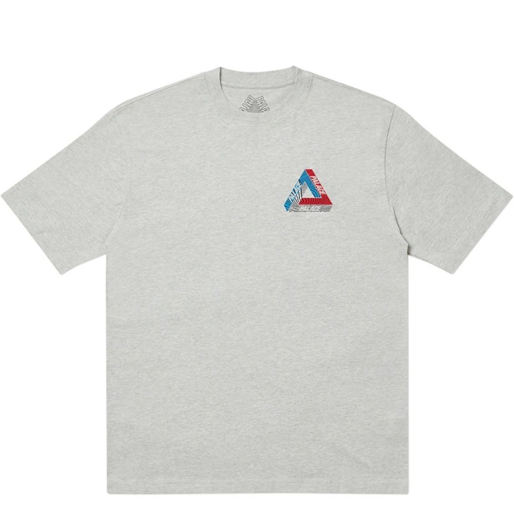 Palace Skateboard Marble Grey Tri-Tex Tee Shirt, Large, Worn